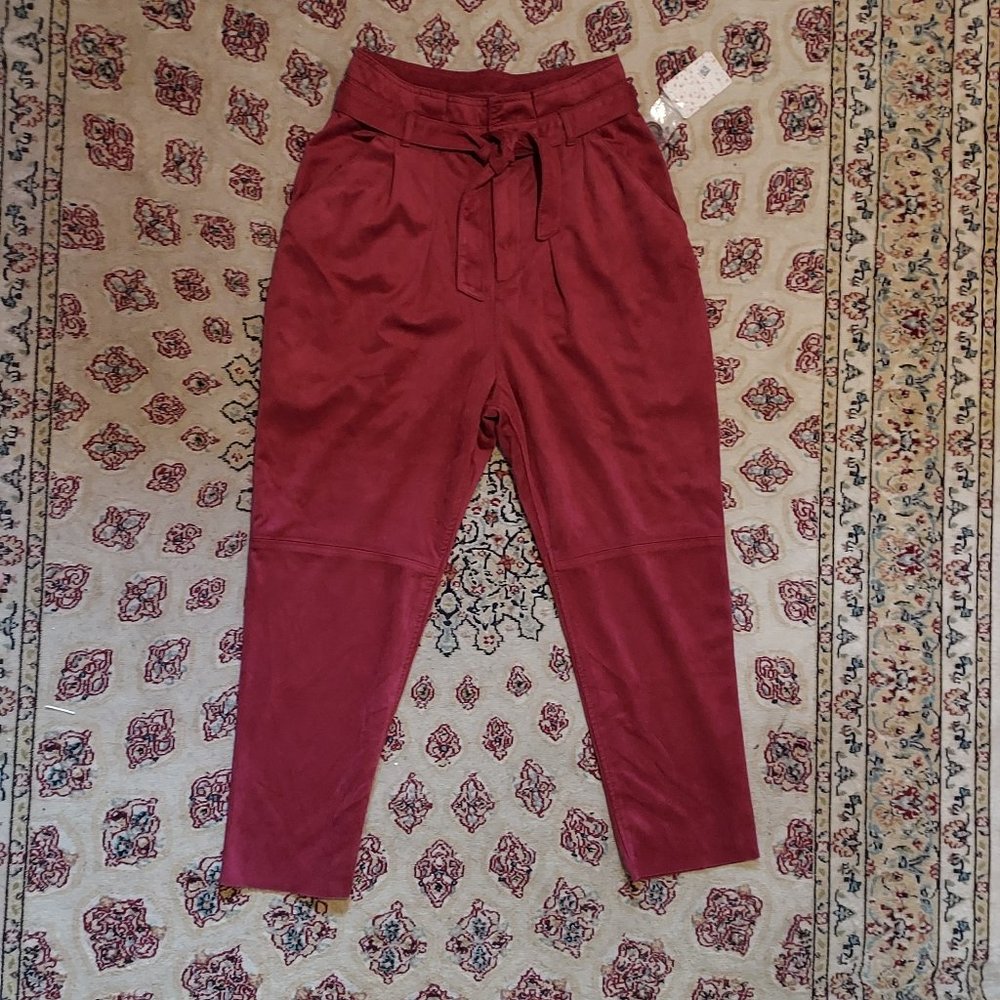 NWT Free People Suede Paper bag Pants